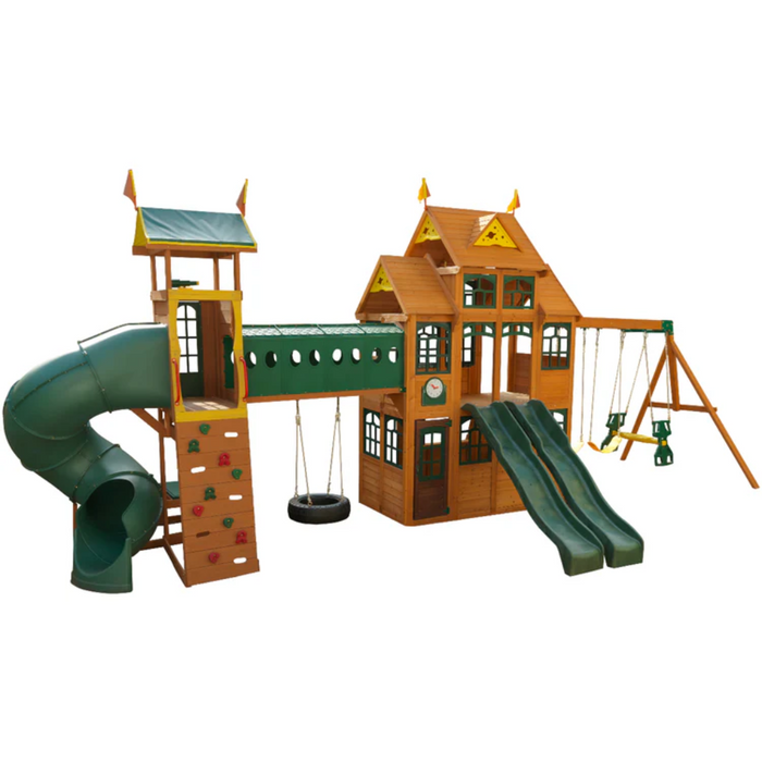 Bear Cave Lodge Swing Set
